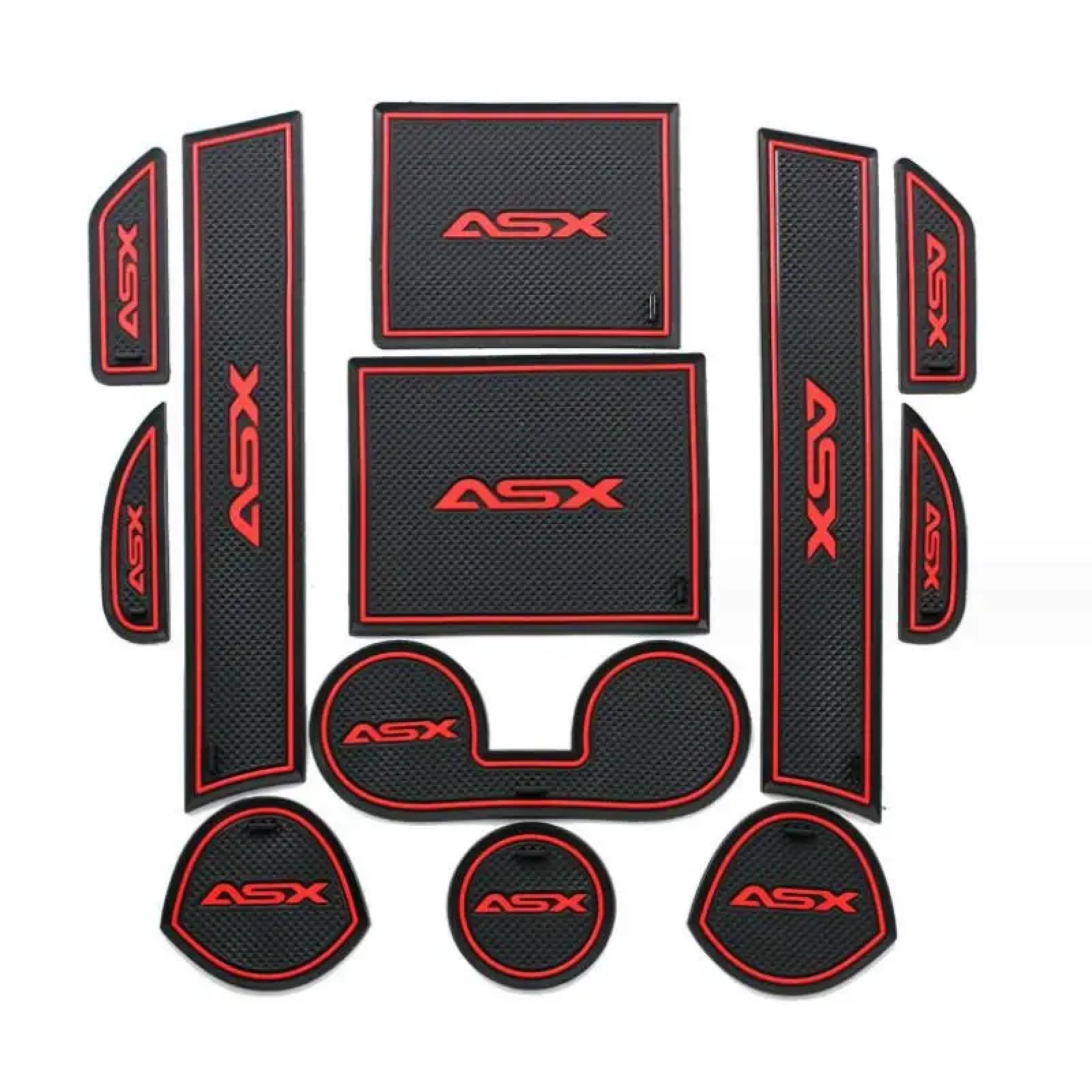 Car Door Slot Pad Mat Für ASX 2013-2018 Red Auto Anti-Schmutz Pad Anti-Rutsch Matte von VPofhHF