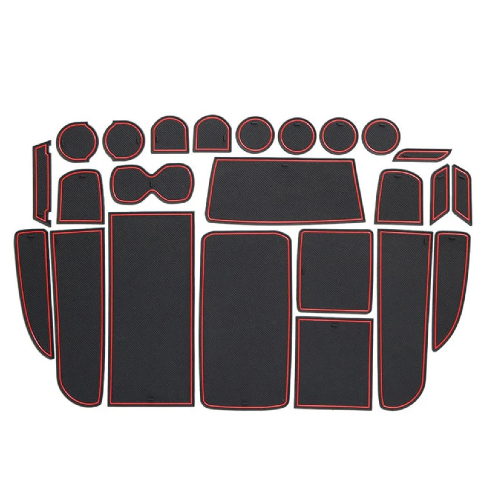 Car Door Slot Pad Mat Für Alphard Vellfire 20 AH20 2009-2014 RED Tür Nut Pad Gummi Untersetzer von VPofhHF