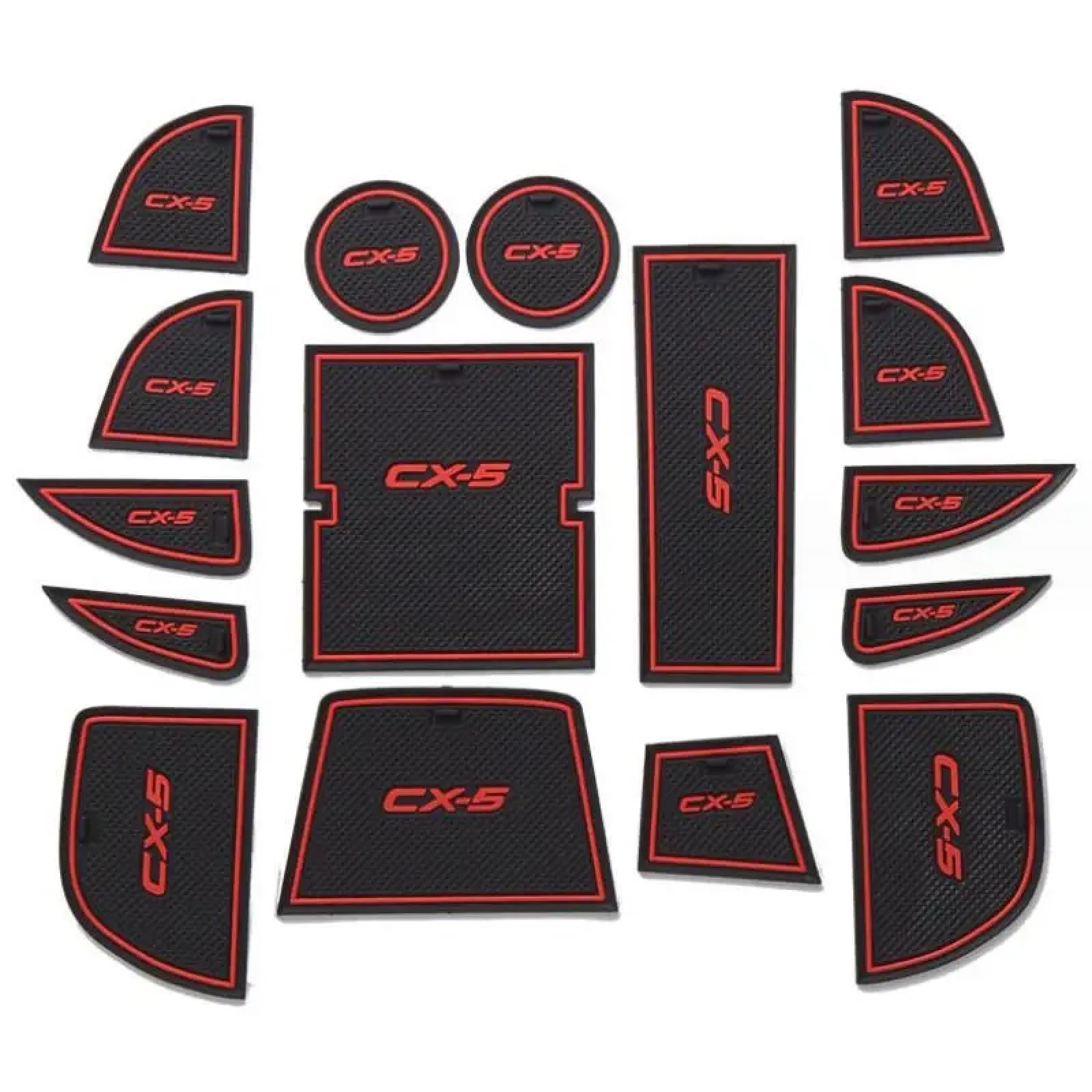 Car Door Slot Pad Mat Für CX-5 2013-2014 Red Auto Tür Nut Matte von VPofhHF