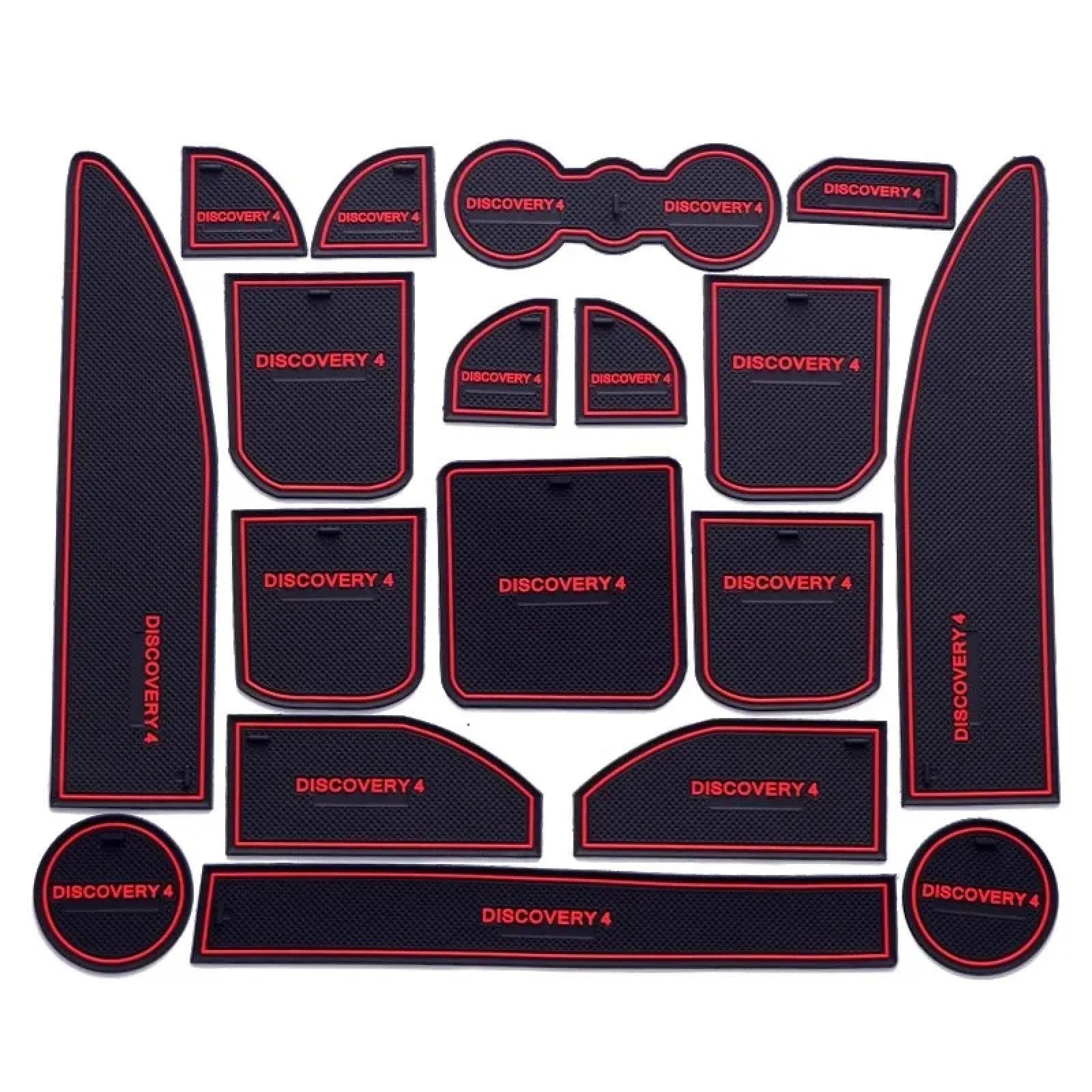 Car Door Slot Pad Mat Für Discovery 4 IV 2009-2016 Red Auto Tür Nut Matte Anti-Schmutz von VPofhHF