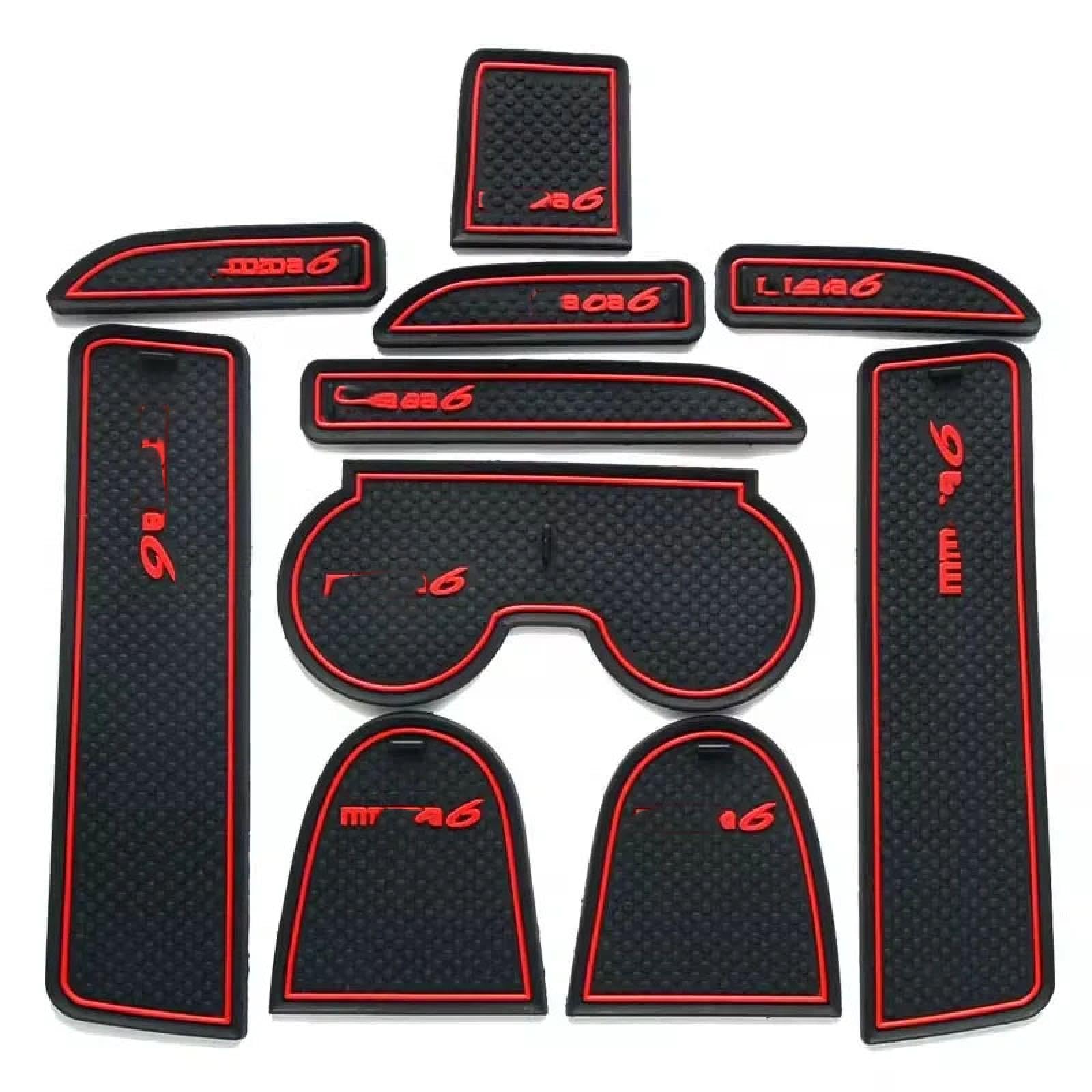 Car Door Slot Pad Mat Für EZ-6 2003-2005 Red Auto Gate Slot Pad Cup Armlehne Storage Pad von VPofhHF