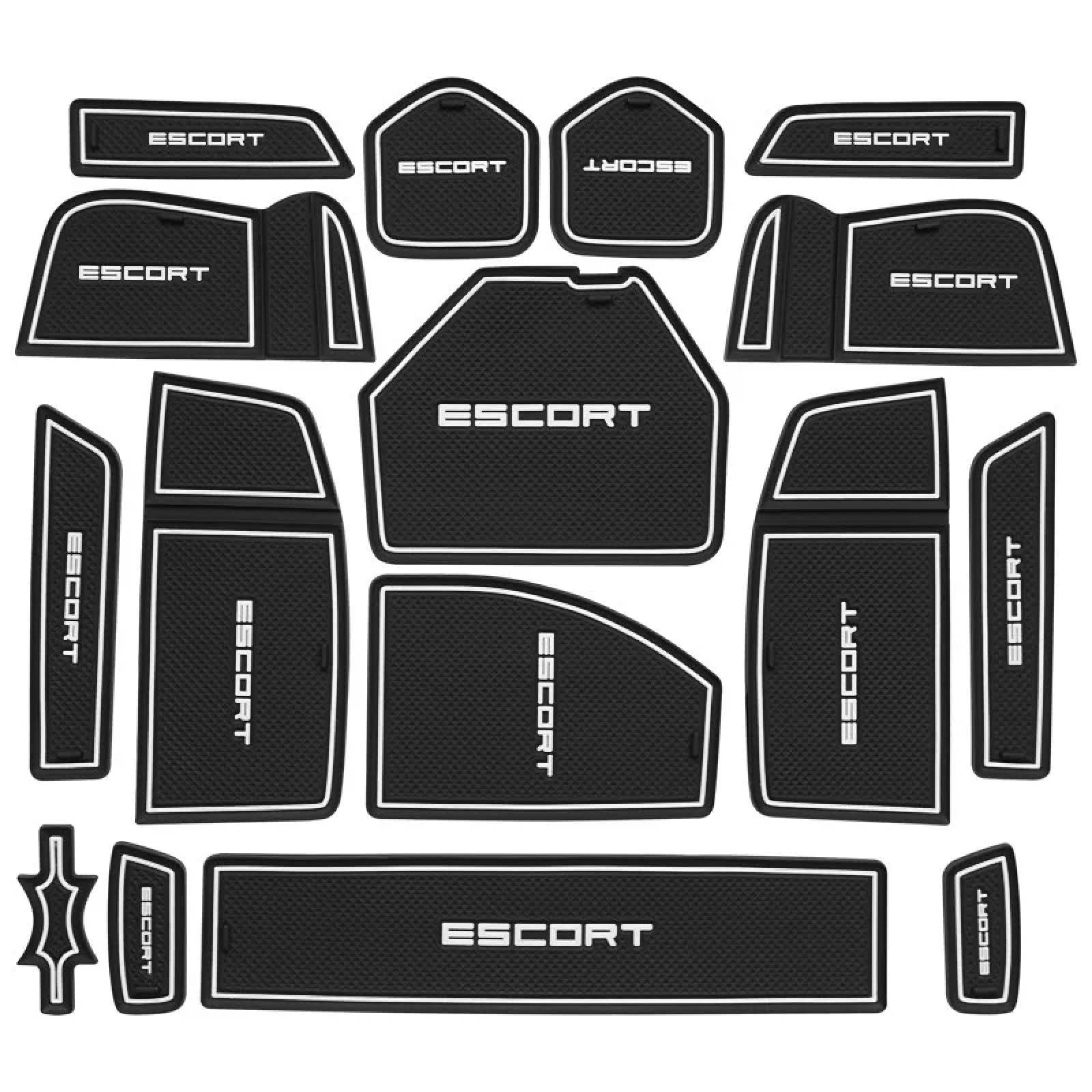 Car Door Slot Pad Mat Für Escort 2021 16pcswhite Auto Tür Groove Mat Cup Matte von VPofhHF