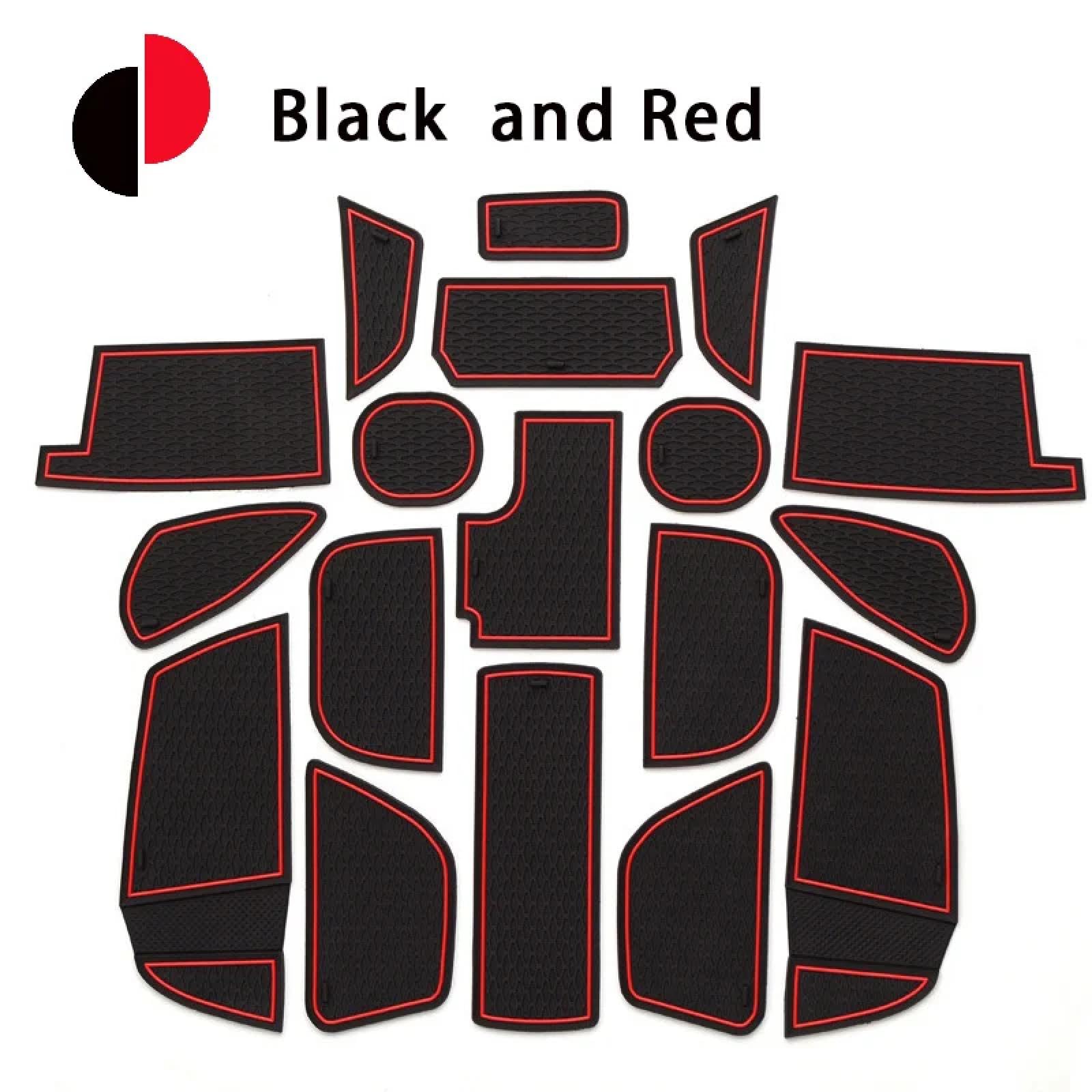 Car Door Slot Pad Mat Für Focus 3 Facelift RS ST 2015-2017 Red Auto Slot Hole Pads Gel Gummi Matte von VPofhHF