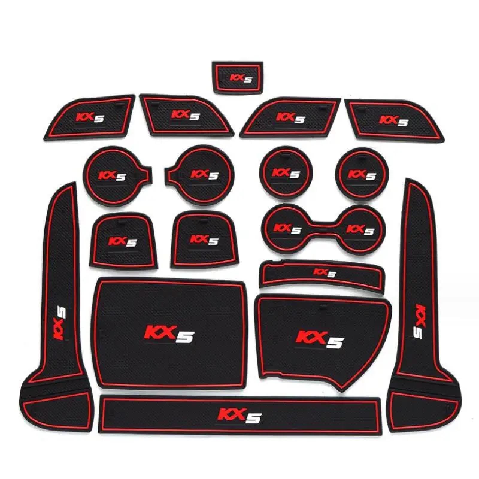 Car Door Slot Pad Mat Für KX5 2016-2017 Red Auto Tür Groove Mat Anti-Dirty Pad von VPofhHF