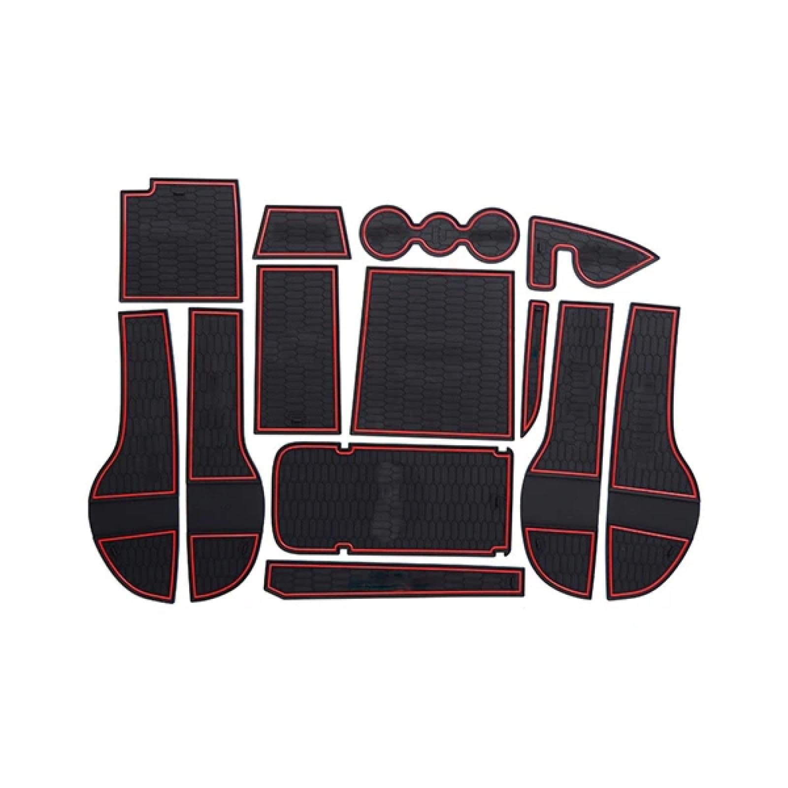 Car Door Slot Pad Mat Für Kodiaq 2016-2020 Red Auto Tür Rillenmatten von VPofhHF