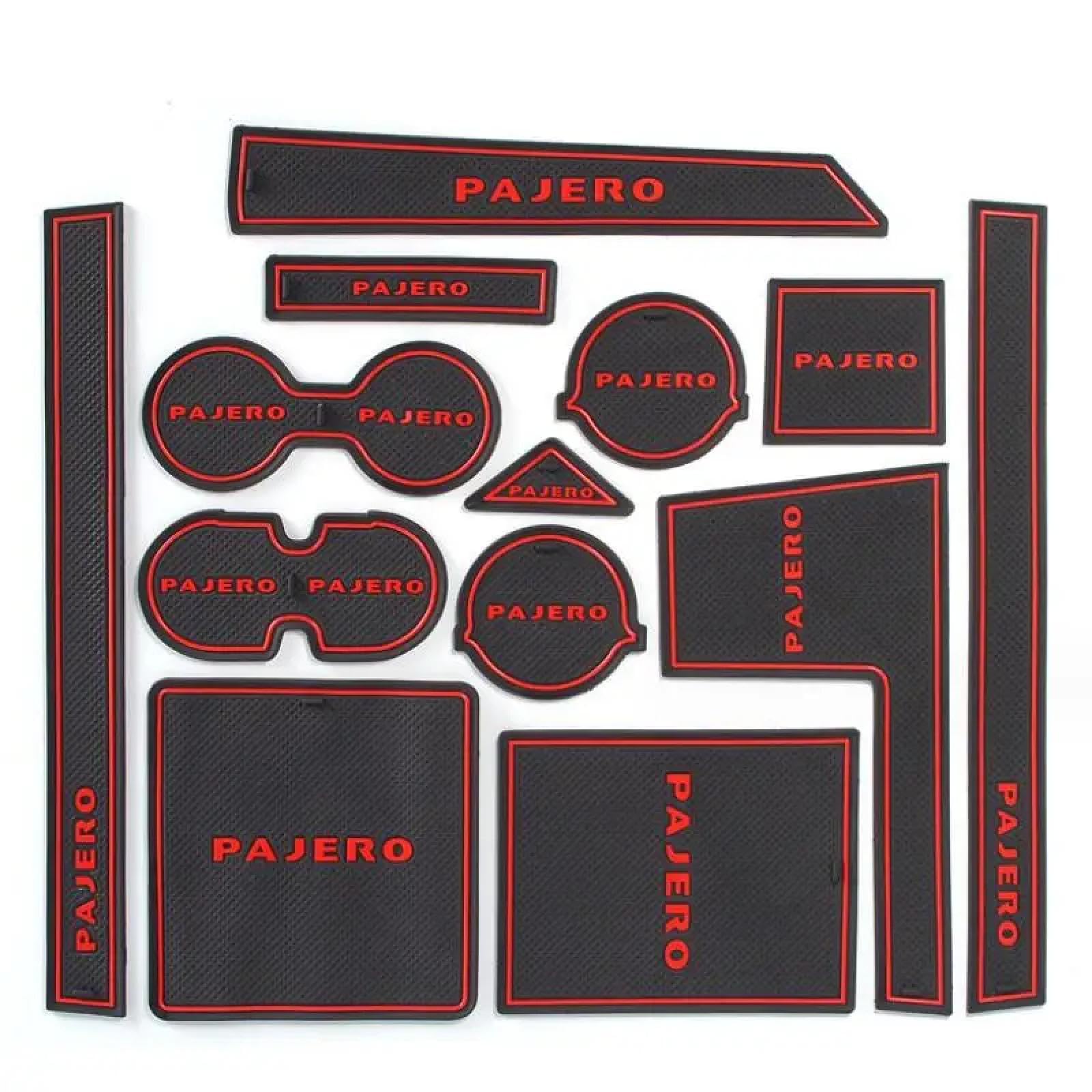 Car Door Slot Pad Mat Für Pajero 2009-2019 Red Auto Anti-Schmutz Pad Tür Nut von VPofhHF