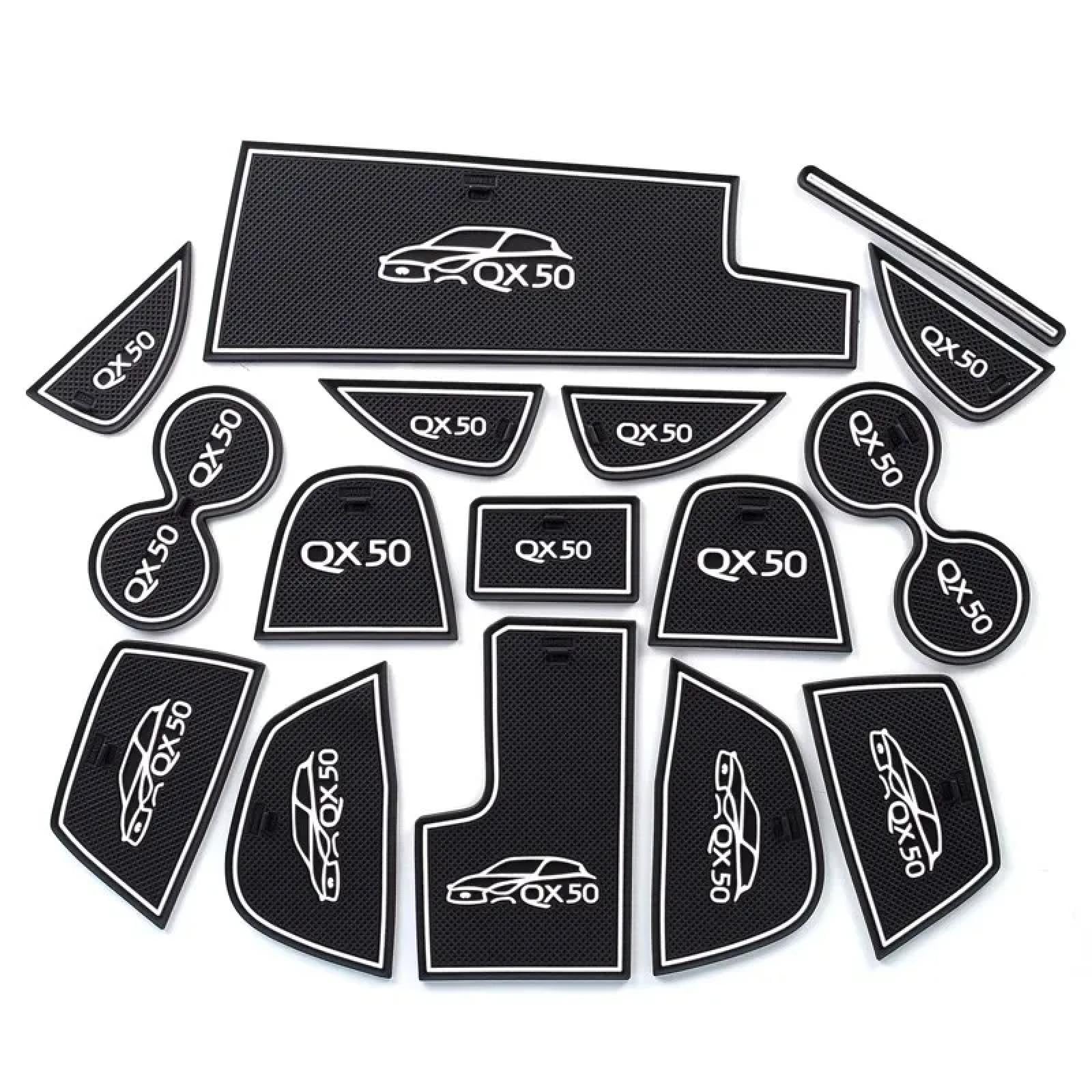 Car Door Slot Pad Mat Für QX50 2018-2020 White Auto Anti-Schmutz Pad Tür Nut von VPofhHF