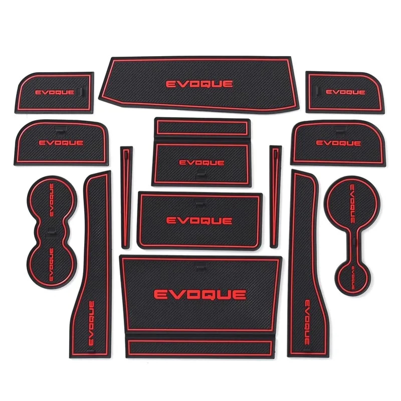 Car Door Slot Pad Mat Für Rover Evoque 2020-2021 Red Auto Tür Nut Matte Anti-Schmutz von VPofhHF