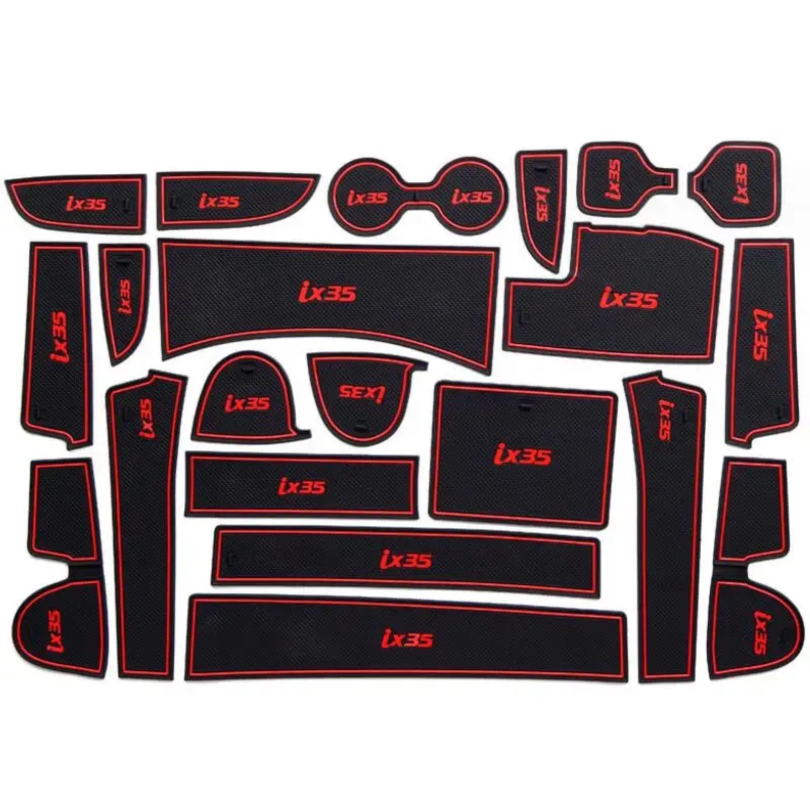 Car Door Slot Pad Mat Für iX35 2018-2020 Red Auto Tür Groove Gate Mat Slot von VPofhHF