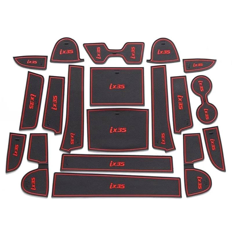 Car Door Slot Pad Mat Für iX35 2021 Red Auto Tür Groove Gate Mat Slot von VPofhHF