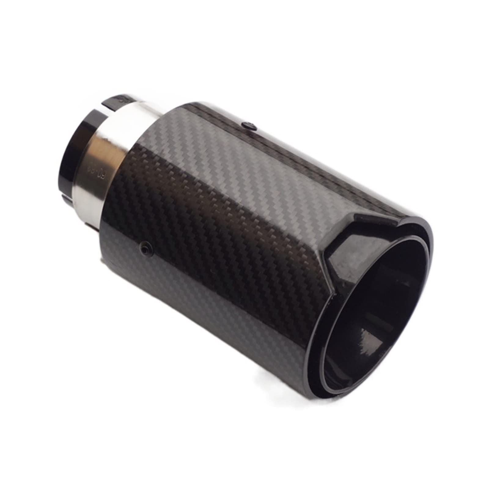 1 Piece Universal Black Stainless Carbon Fiber Exhaust Tips Compatible With Pipe Muffler(IN60-OUT 93mm) von VQJRZKPMX