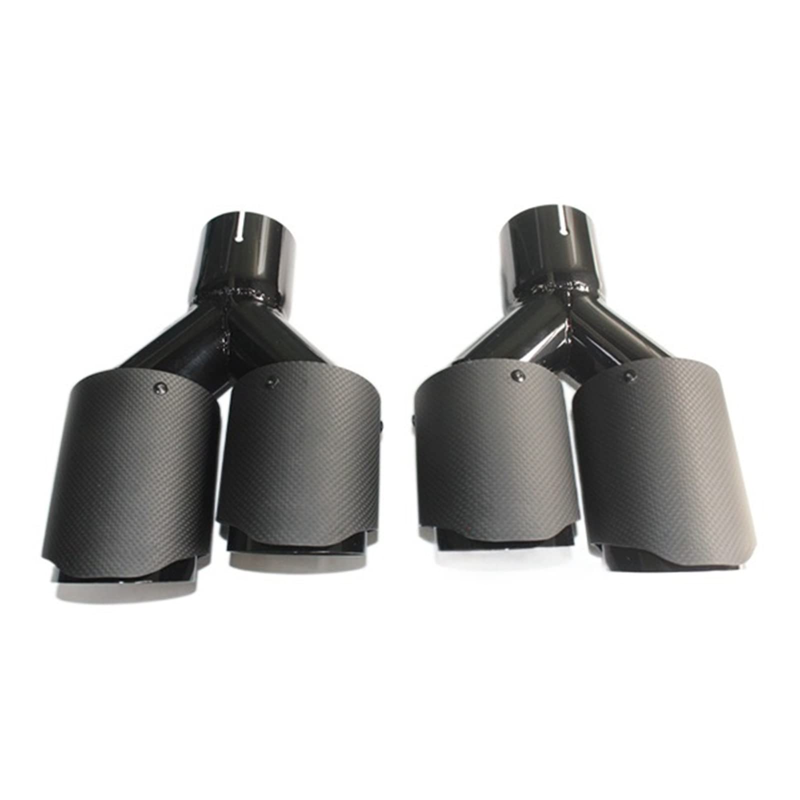 2PCS Inlet63mm-outlet89mm Compatible With Carbon Fiber Exhaust Tip Matt Black Color Exhaust Pipe Muffler(63MM IN-89MM OUT) von VQJRZKPMX