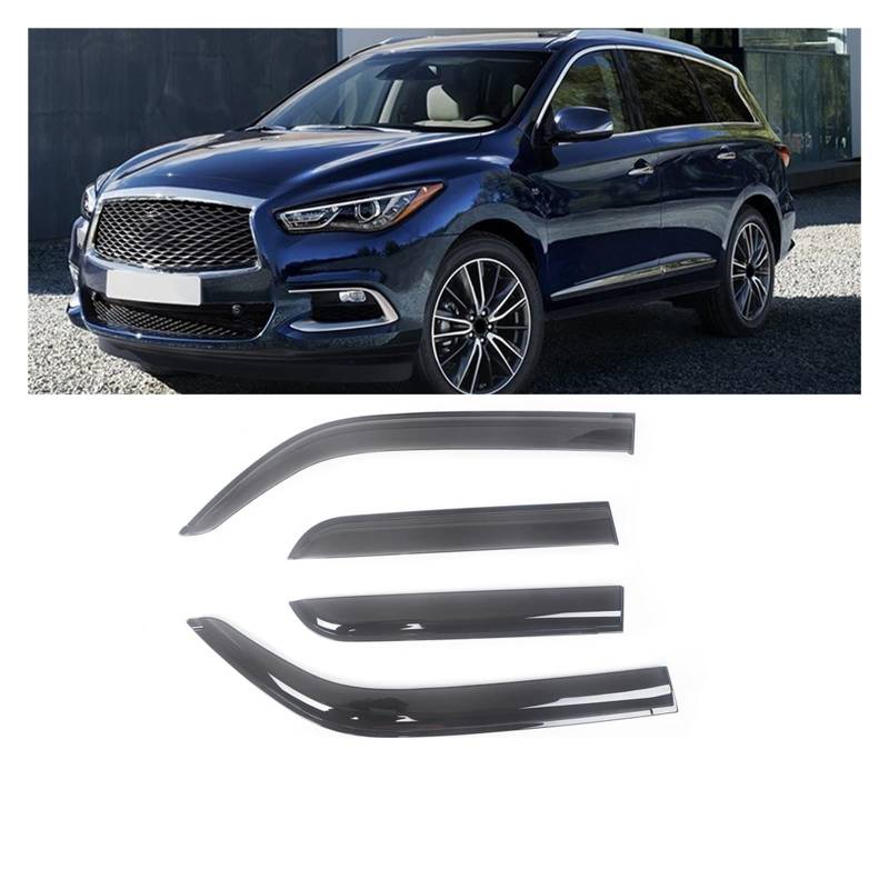 Auto Seitenscheibe Visier Sonne Regenschutz Schattenschutz Abdeckung Aufkleber Zubehör kompatibel mit Infiniti Q50 Q45 EX35 EX37 QX4 QX50 QX60(For QX60 2013-2016) von VQJRZKPMX