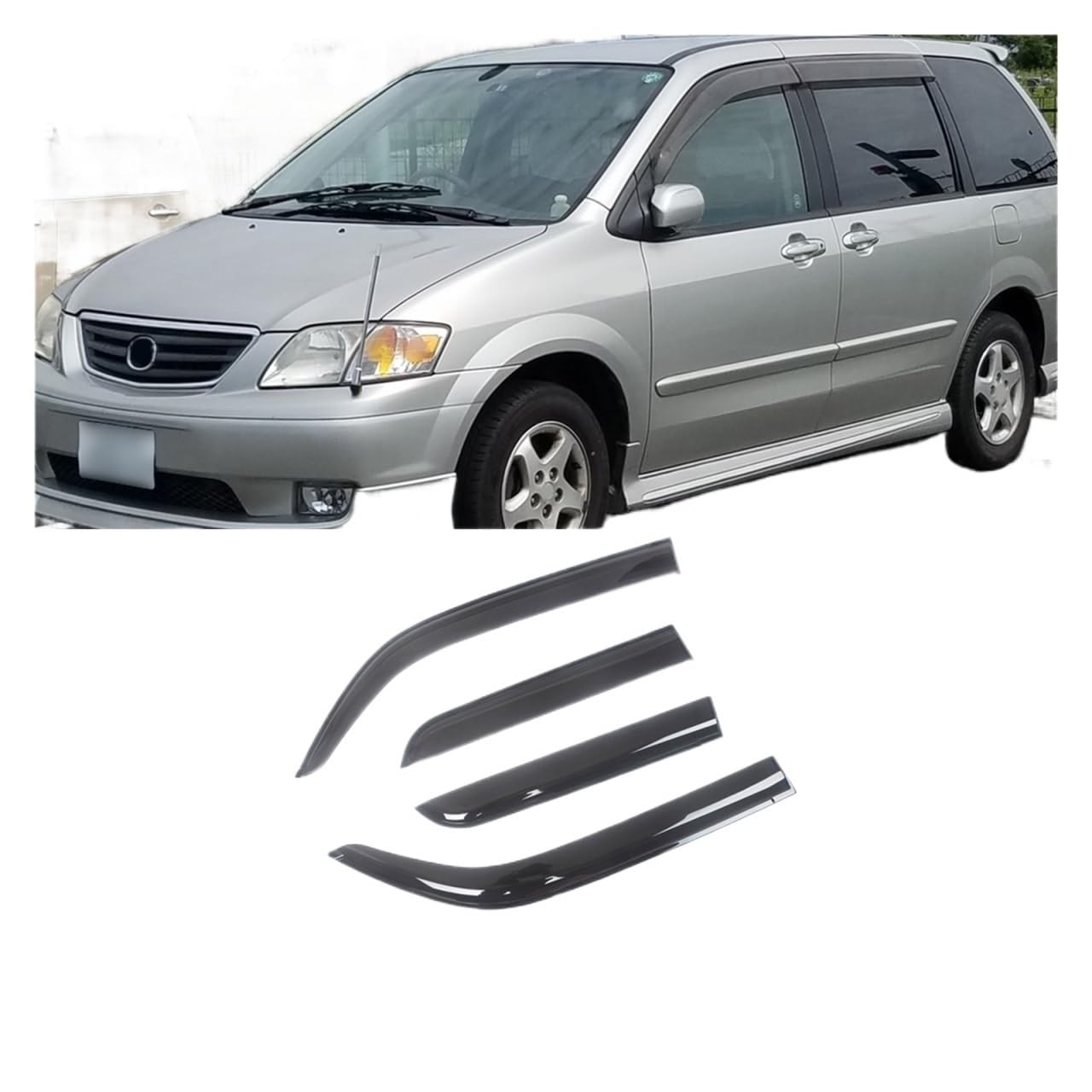 Car Side Window Visor Sun Rain Guard Shade Shield Shelter Protector Cover Accessories Compatible With Mazda 8 MPV 1988-2015(For MPV LW 00-07) von VQJRZKPMX