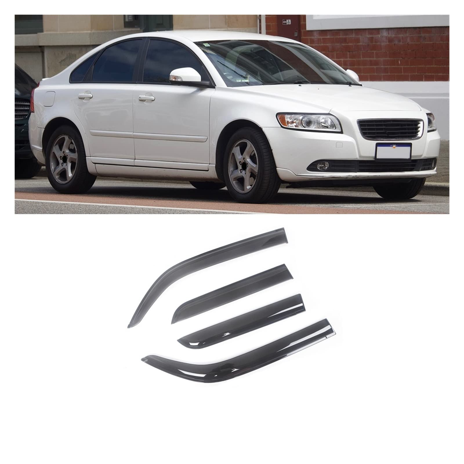 Car Side Window Visor Sun Rain Guard Shade Shield Shelter Protector Cover Accessories Compatible With VOLVO S40 S60 S70 S80(For S40 2008-2012) von VQJRZKPMX