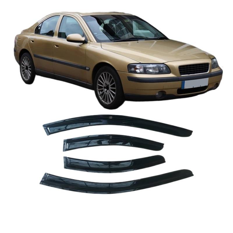 Car Side Window Visor Sun Rain Guard Shade Shield Shelter Protector Cover Accessories Compatible With VOLVO S40 S60 S70 S80(For S60 2000-2011) von VQJRZKPMX