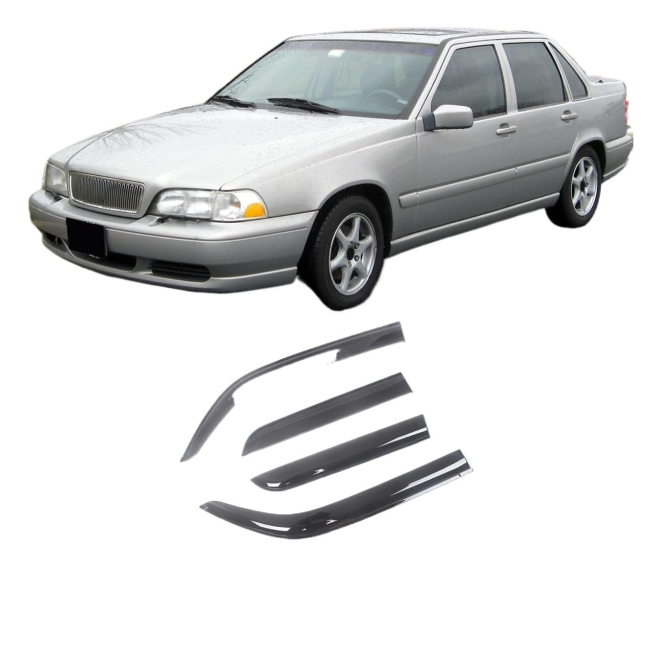 Car Side Window Visor Sun Rain Guard Shade Shield Shelter Protector Cover Accessories Compatible With VOLVO S40 S60 S70 S80(For S70 1998-2000) von VQJRZKPMX