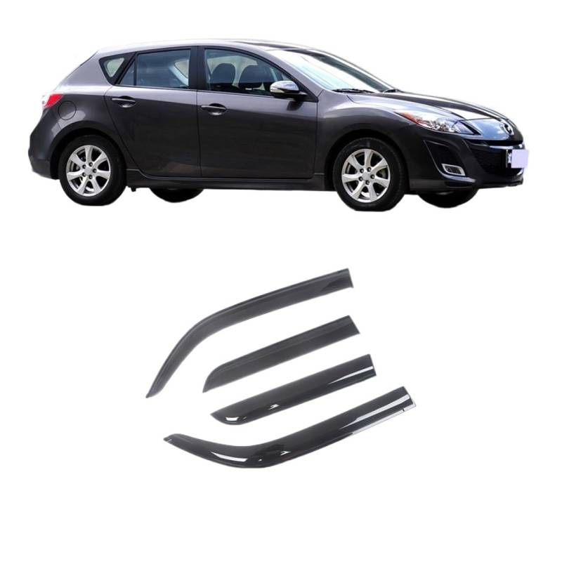 Car Side Window Visor Sun Rain Guard Shade Shield Shelter Protector Cover Trim Accessories Compatible With Mazda 3 2004-2016(For 10-13 Sport) von VQJRZKPMX