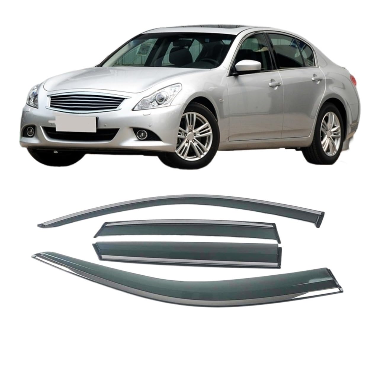 Car Window Sun Rain Shade Visors Shield Awnings Shelters Deflector Cover Trim Compatible With INFINITI QX60 JX35 Q50 QX50 M G(For G(V36) 2007-2015) von VQJRZKPMX