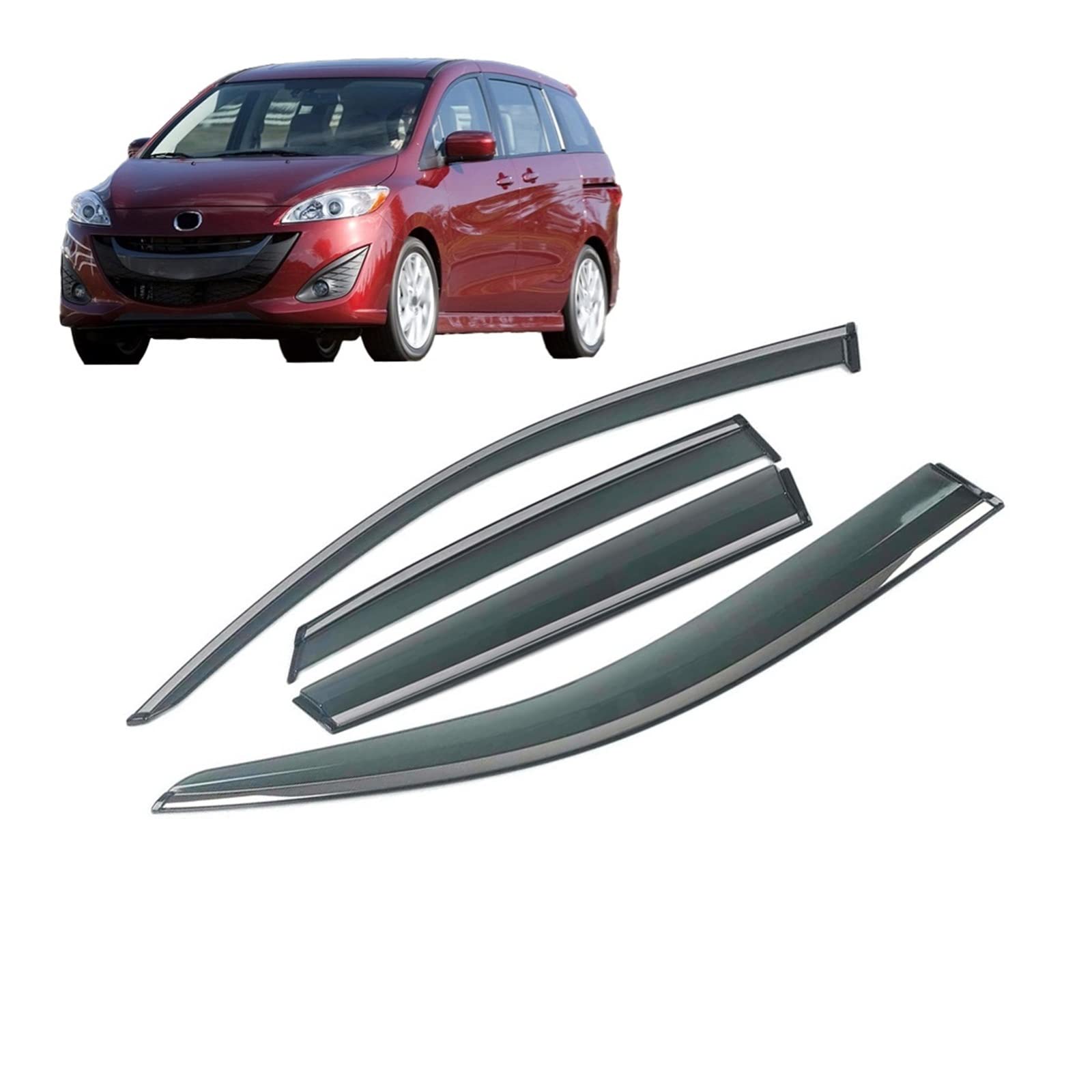 Car Window Sun Rain Shade Visors Shield Shelter Protector Cover Trim Accessories Compatible With MAZDA 5 Premacy 2008-2013 von VQJRZKPMX