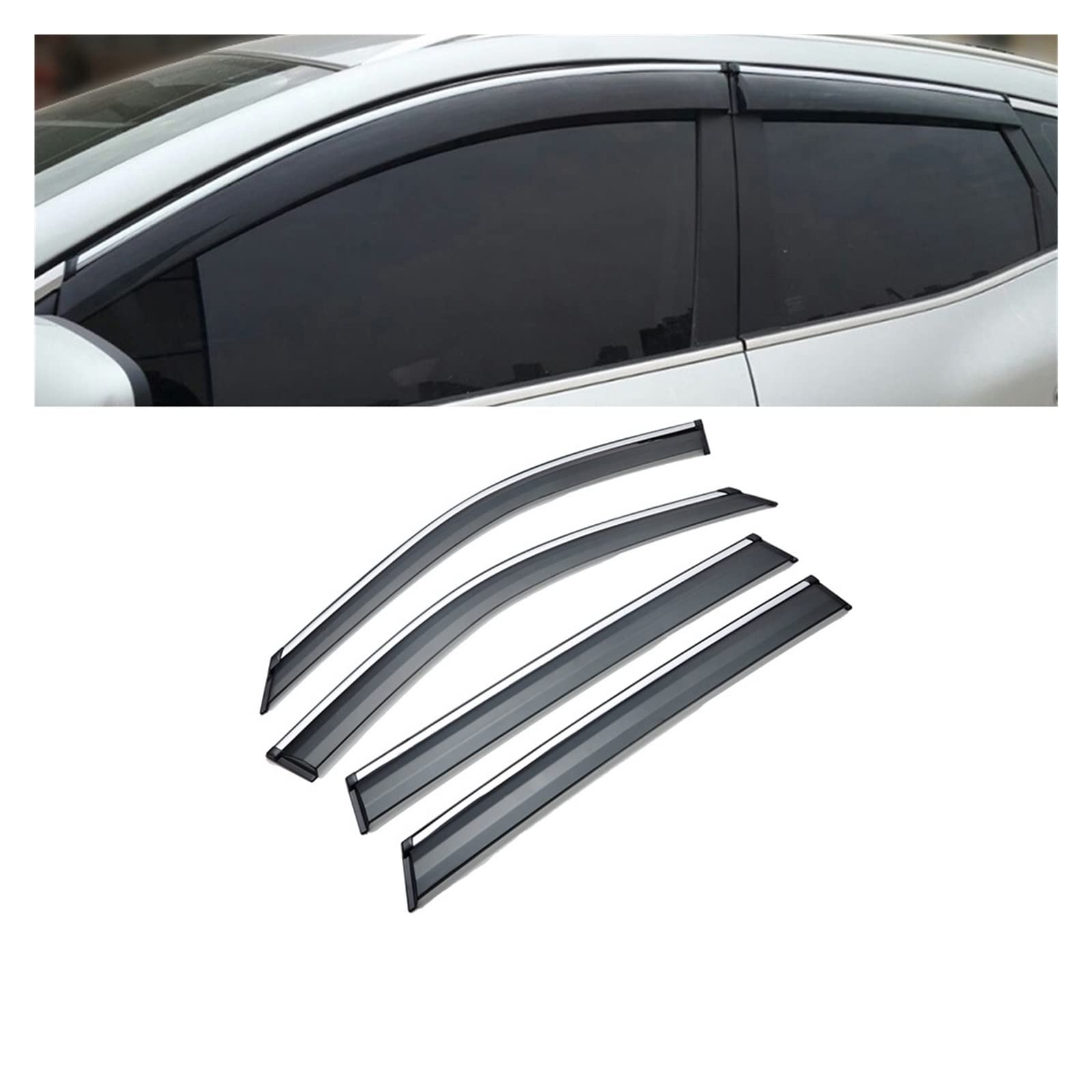 Car Window Sun Rain Shade Visors Shield Shelter Protector Cover Trim Compatible With Koleos Kadjar 2008-2019(For Kadjar 2015-2019) von VQJRZKPMX