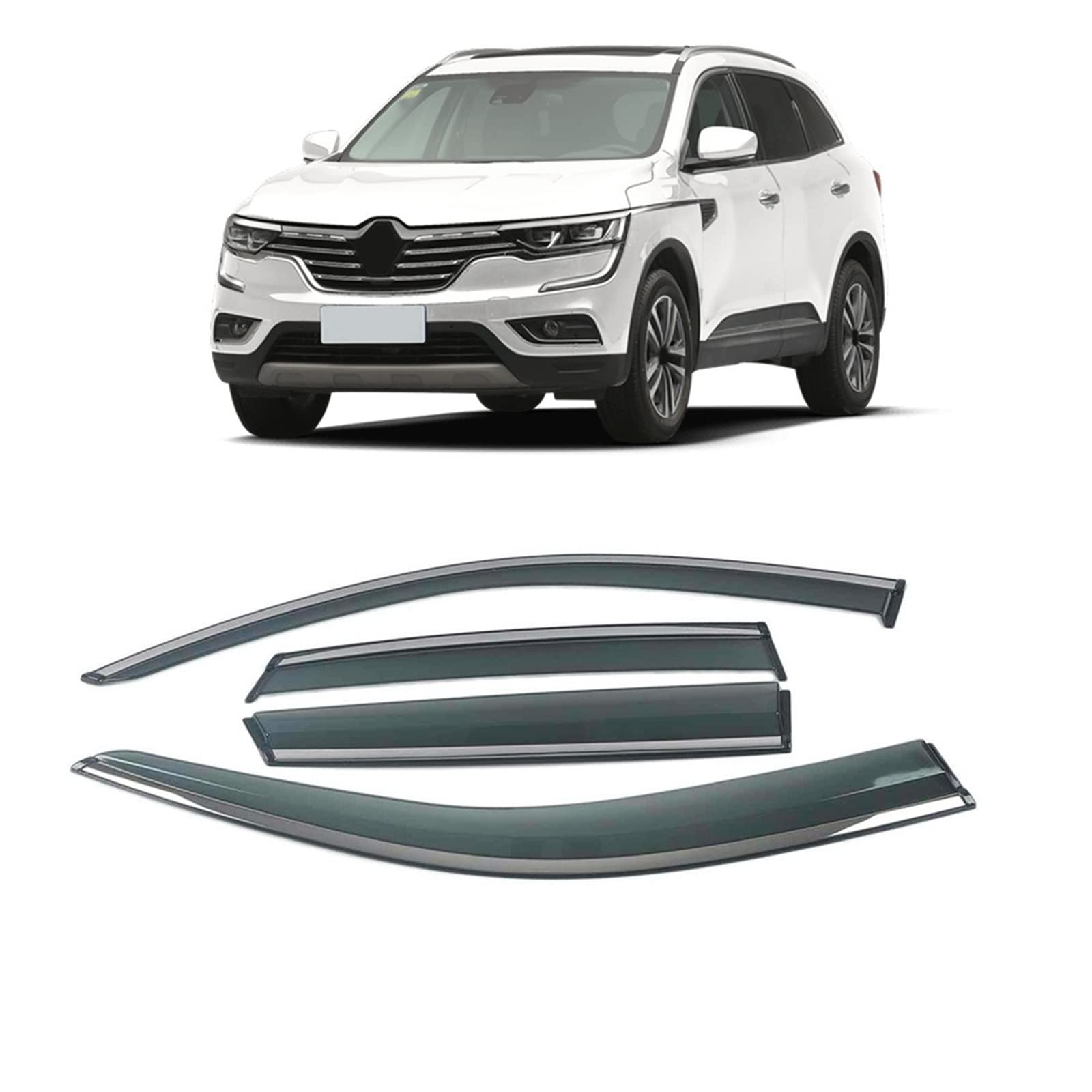 Car Window Sun Rain Shade Visors Shield Shelter Protector Cover Trim Compatible With Koleos Kadjar 2008-2019(For Koleos 2017-2019) von VQJRZKPMX