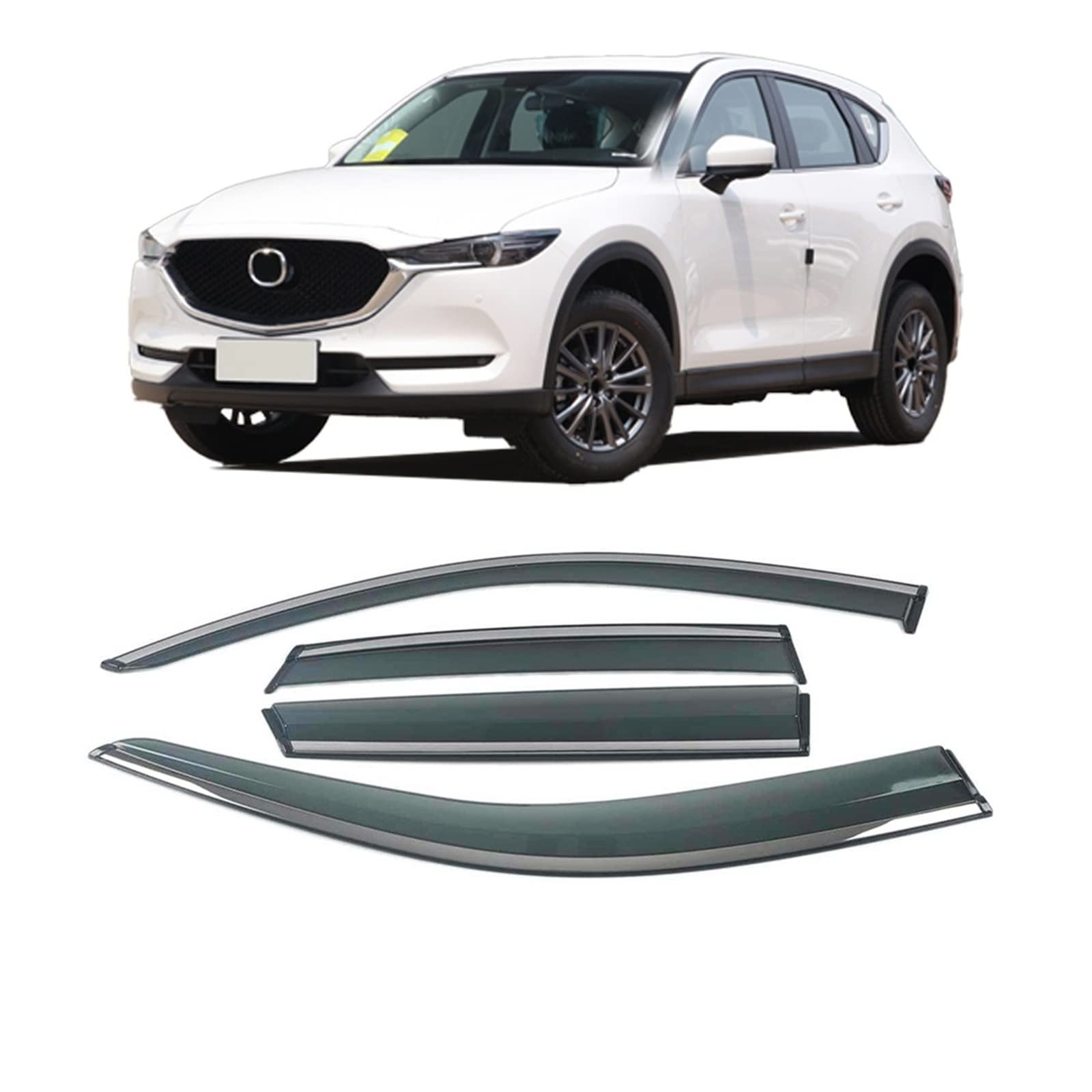 Car Window Sun Rain Shade Visors Shield Shelter Protector Cover Trim Compatible With MAZDA 6 2 3 ATENZA Sedan CX-5 CX-3 CX-7(For CX-5 2017-2021) von VQJRZKPMX