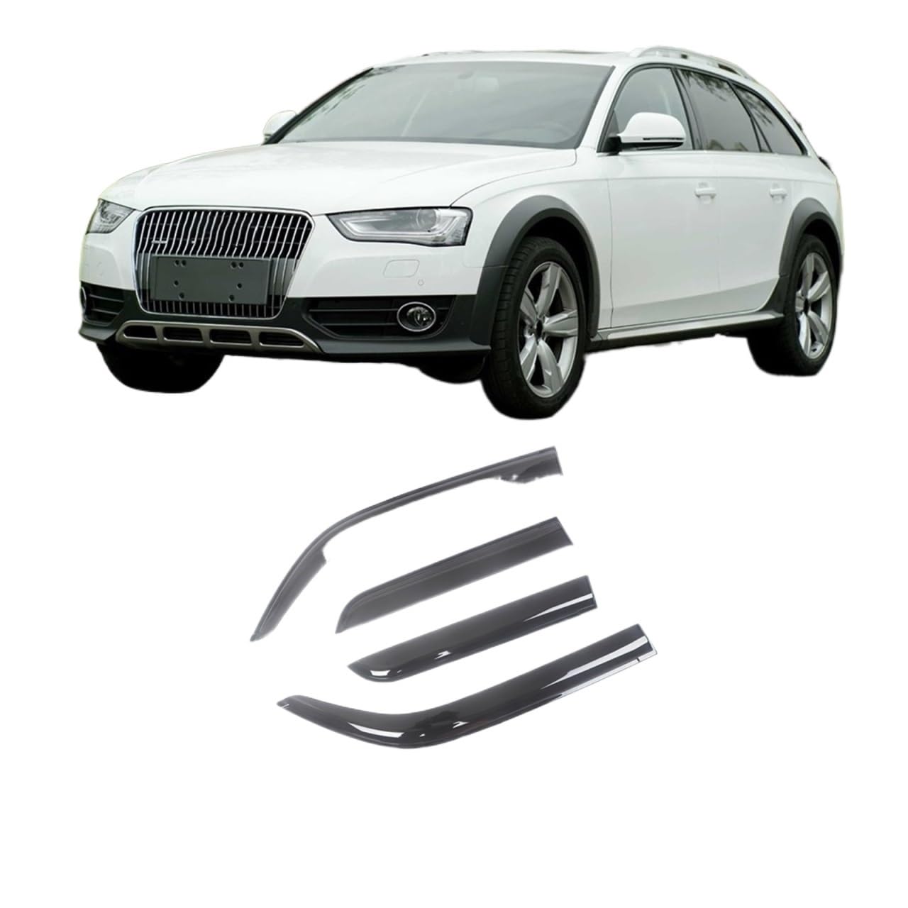 Side Window Wind Deflectors Visors Black Rain Guard Door Visor Vent Shades Compatible With A4 B6 B7 B8 2002-2016 Wagon Sedan Avant(For Avant A4 B8 8K) von VQJRZKPMX