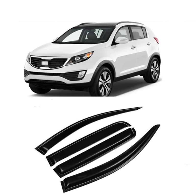 Auto Windabweiser Set Für Kia Für Sportage R 2012-2016 Fenster Visier Sonne Regen Schutz Markisen Unterstände Klebstoff Abdeckung Regenabweiser von VREFOEAX