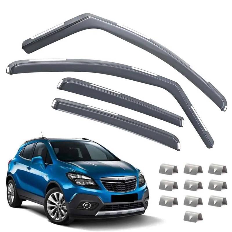 Auto Windabweiser Set Wind- Und Regenabweiser 4 Stück Für Vauxhall Für Mokka Für Mokka X MK1 J13 2012–2020 5-türig Getönt Regenabweiser von VREFOEAX