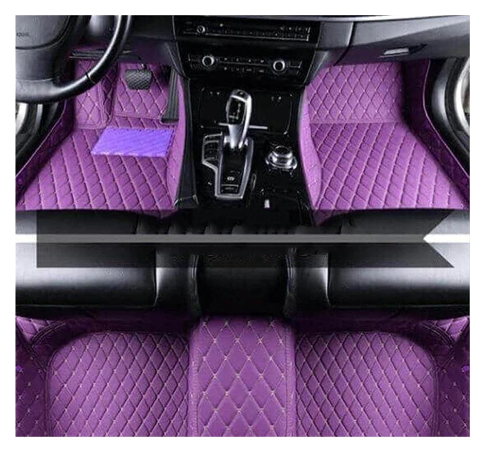 Autoteppich Fußmatten Auto-Fußmatten Für Nissan Für X-Trail T32 2017–2020 7-Sitzer Wasserdichter Teppich Innendekoration Autoteppich Bodenmatte Autozubehör Gummifußmatten(Lila) von VREFOEAX