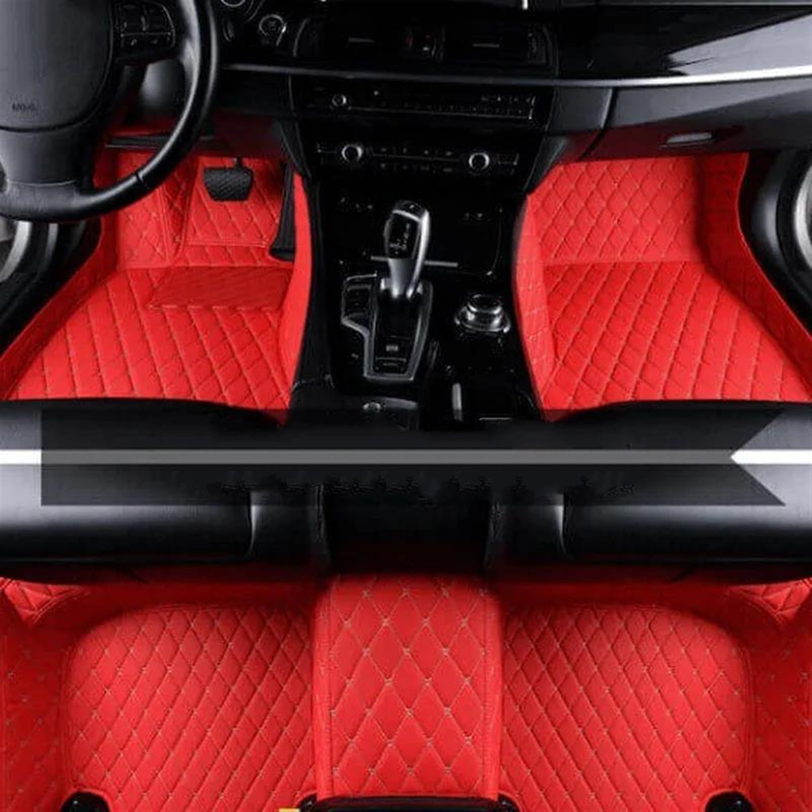 Autoteppich Fußmatten Leder-Auto-Fußmatten Für IX3 2022 Autozubehör Leder-Fußmatte Den Innenraum Gummifußmatten(Racing Red) von VREFOEAX