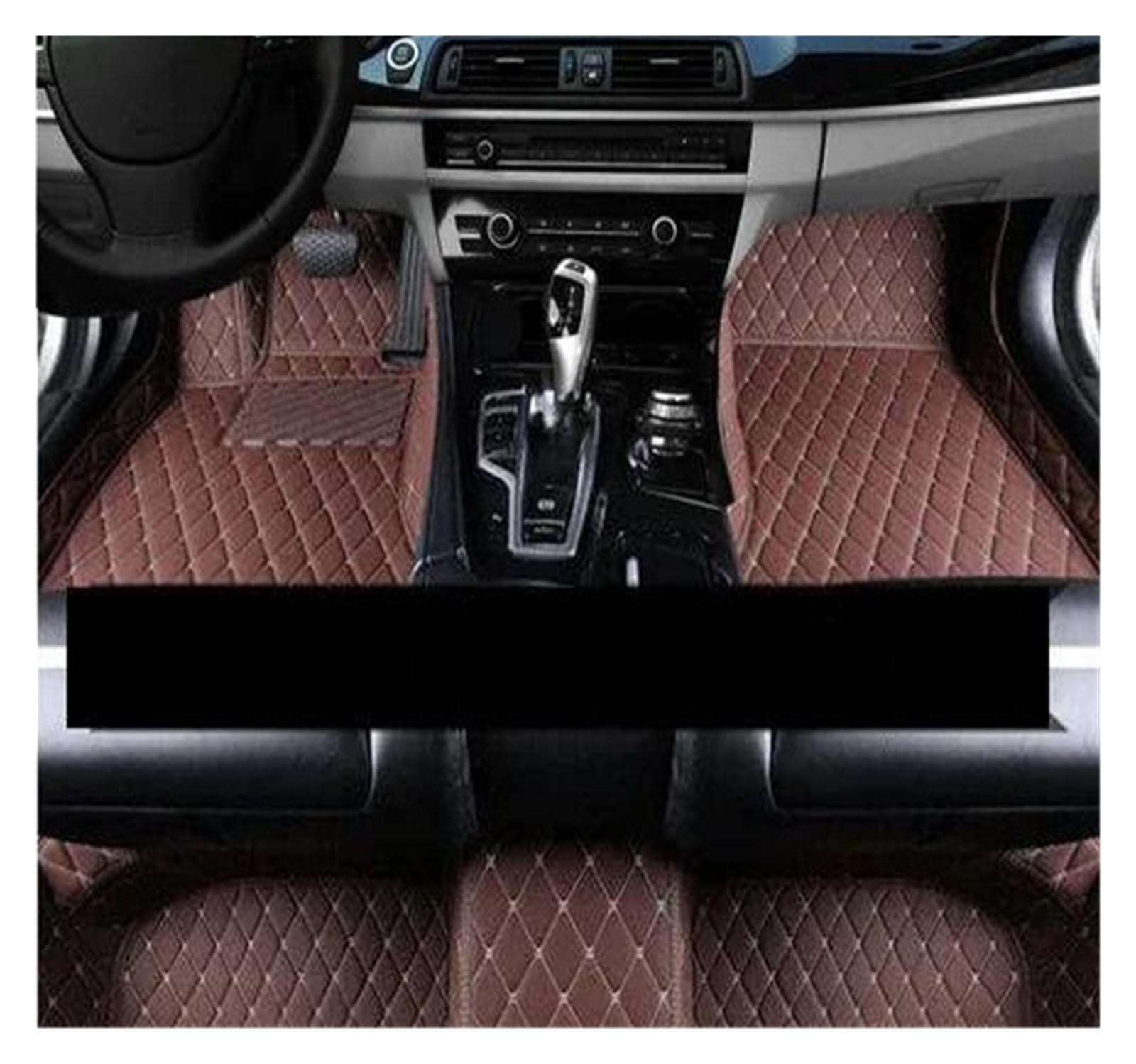 Autoteppich Fußmatten Leder Auto Fußmatten Für Subaru Für Crosstrek Für XV Für Kurosutorekku GT 2018-2023 Anti-schmutzige Pads Auto Matt Teppiche Innen Gummifußmatten(Dunkelbraun) von VREFOEAX