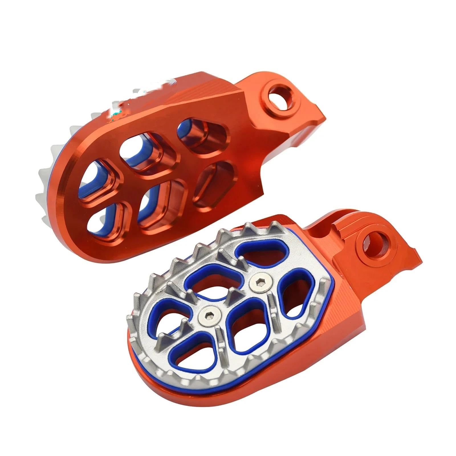 Fußstütze Fußrasten Pedal Für 250-1290 Abenteuer/R/S/T Super Enduro Motor Für TC FC Universal Motorrad CNC Fußstütze Fußrasten Rest Pedal Motorrad Hinten Set(Orange) von VRVMUMPDC