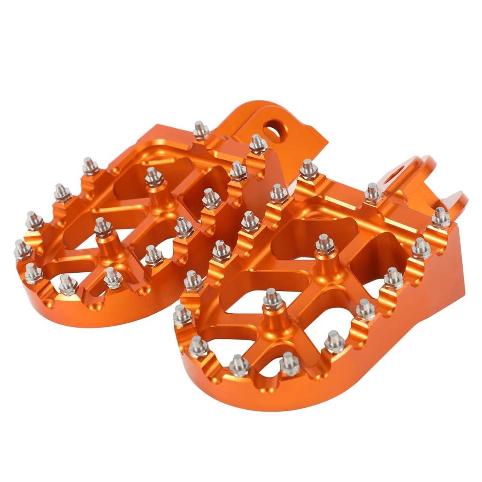 Fußstütze Fußrasten Pedal Für Adventure 390 ADV 390 Offroad-Dirtbike, Geschmiedete Fußrasten, Fußrasten, Fußrasten, Motorradzubehör, 6061 Aluminium Motorrad Hinten Set(Orange) von VRVMUMPDC