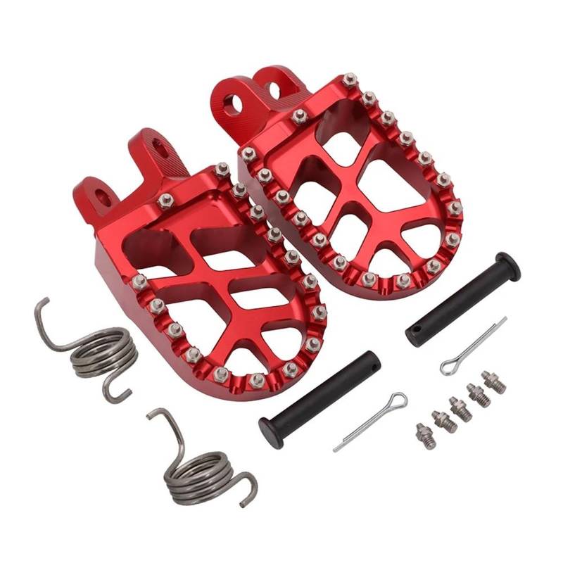 Fußstütze Fußrasten Pedal Für CR 80 85 CRF1000L CRF 1000 L DTC 2016 2017 Für XR250 400 650 Für KLX KLR 2020 Fußrasten Fußrasten Fuß Pedal Fußrasten Motorrad Hinten Set(Red) von VRVMUMPDC