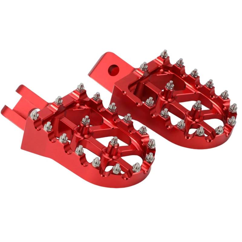 Fußstütze Fußrasten Pedal Für HAWK250 Hawk 250 Street Bike Aluminium Federzähne Fußrasten Fußrasten Pedal Fußstützen Fußstützen Motorräder Zubehör Motorrad Hinten Set(Red) von VRVMUMPDC