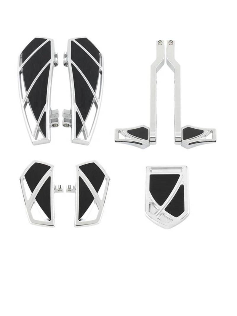 Fußstütze Fußrasten Pedal Für Harley Touring Road Electra Street Glide Road King FL Softail Phantom Fußrasten Dielen Schalthebel Shifter Pegs Pedal Motorrad Hinten Set von VRVMUMPDC