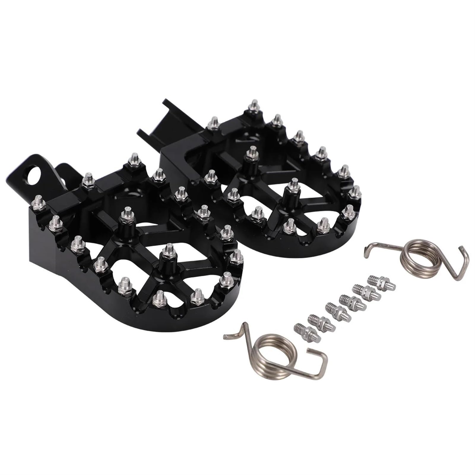 Fußstütze Fußrasten Pedal Für Kawasaki Für KLR 650 11-22 Motorradzubehör CNC Fußrasten Aluminium Fußrasten Pedale Motorrad Hinten Set(Black) von VRVMUMPDC