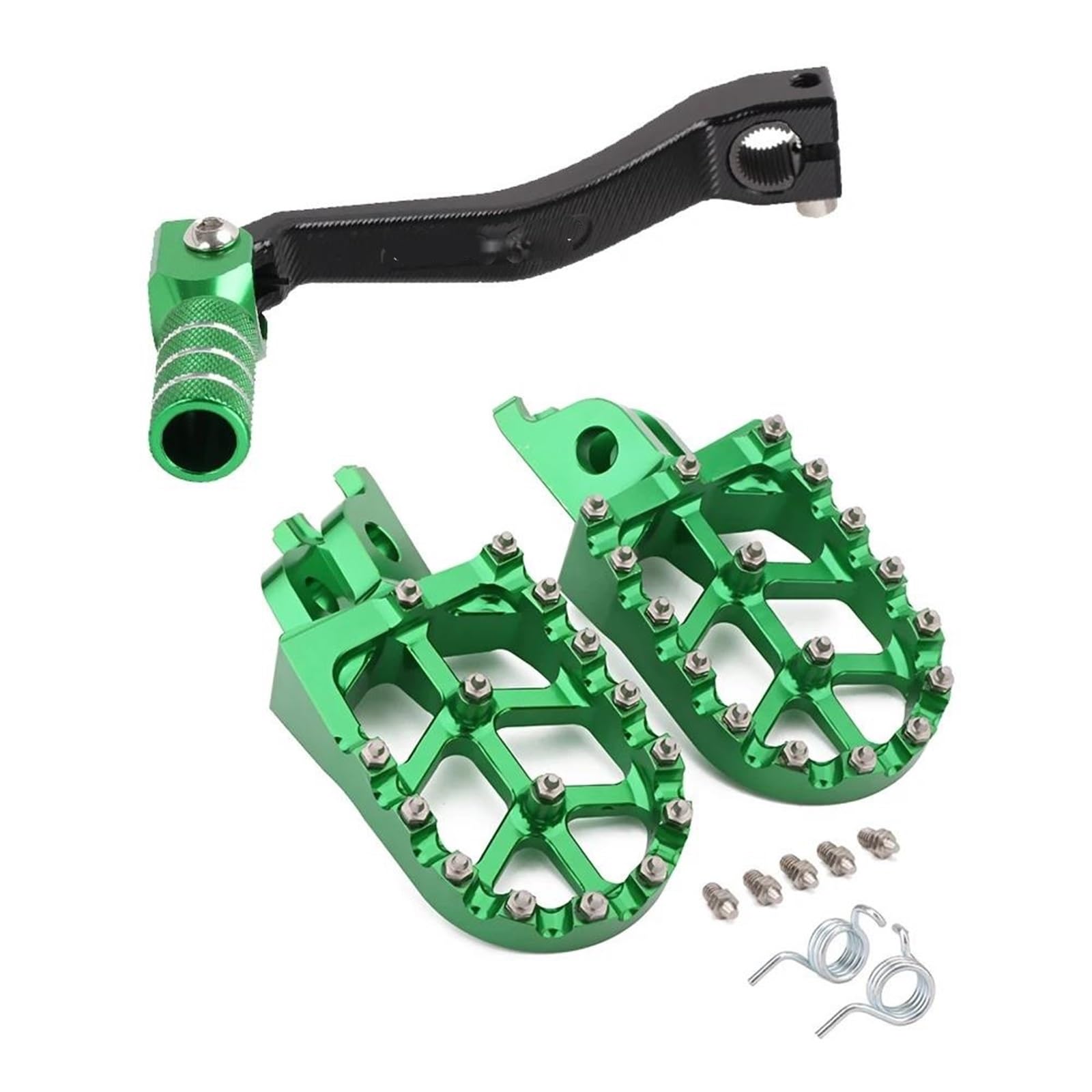 Fußstütze Fußrasten Pedal Für Kawasaki Für KX450F KXF 450 450F 2009-2018 KX450 KX450X Motorrad CNC Getriebe Schalthebel Fußrasten Rest Fußstützen Pedal Fußrasten Motorrad Hinten Set(Type B) von VRVMUMPDC