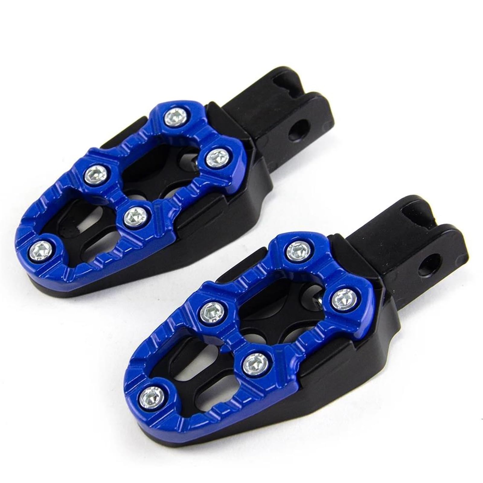 Fußstütze Fußrasten Pedal Für Kawasaki Für Roller ATV E-Bike Fußstützen Fußrasten 1 Paar Universal Motorrad Aluminiumlegierung Fußpedale Winkel Einstellbar Motorrad Hinten Set(Blue) von VRVMUMPDC