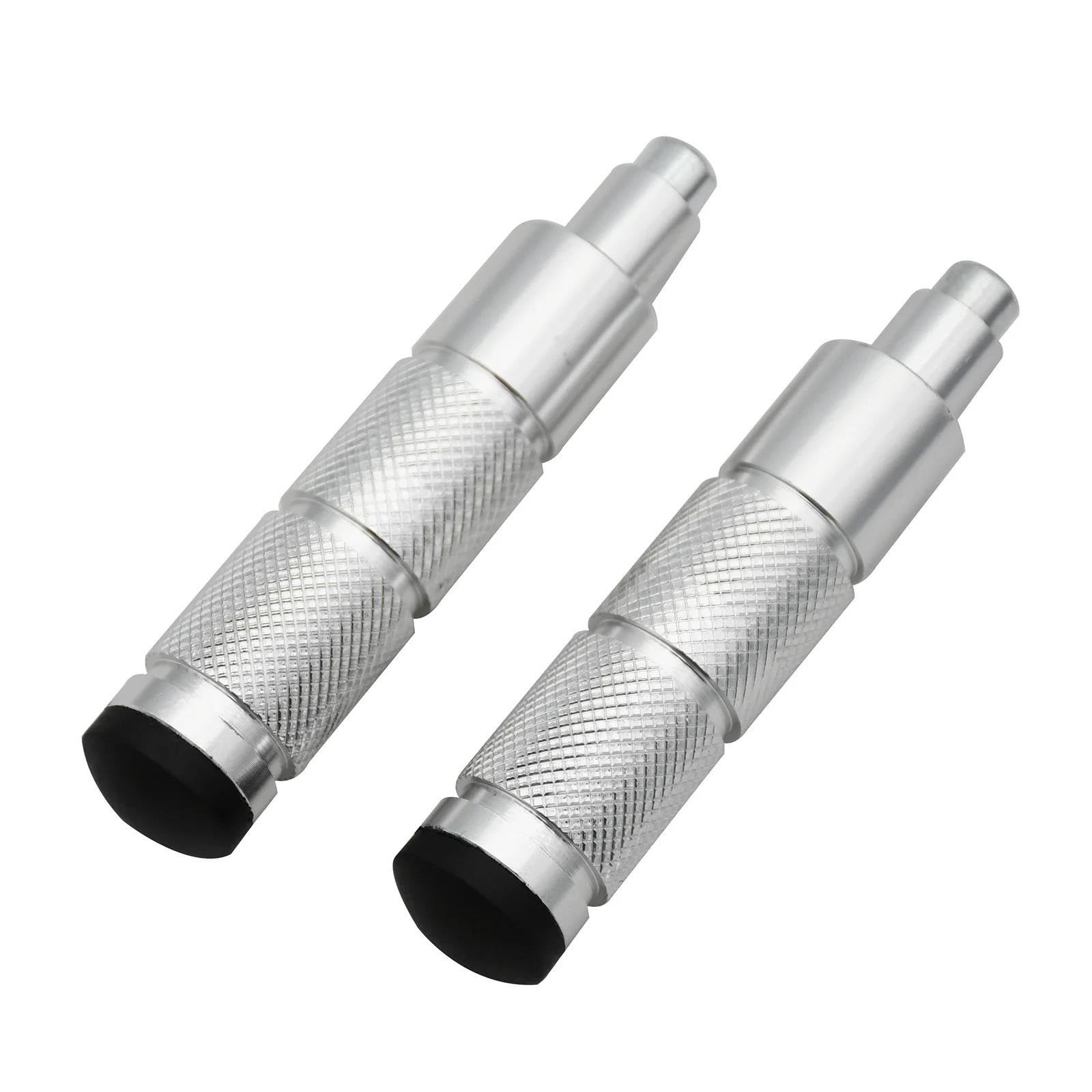 Fußstütze Fußrasten Pedal Für Kawasaki Für Suzuki Für Roller Dirt Bike Universal M8 CNC Motorrad Fußstützen Fußrasten Fußstützen Fußpedale Motorrad Hinten Set(Silver) von VRVMUMPDC