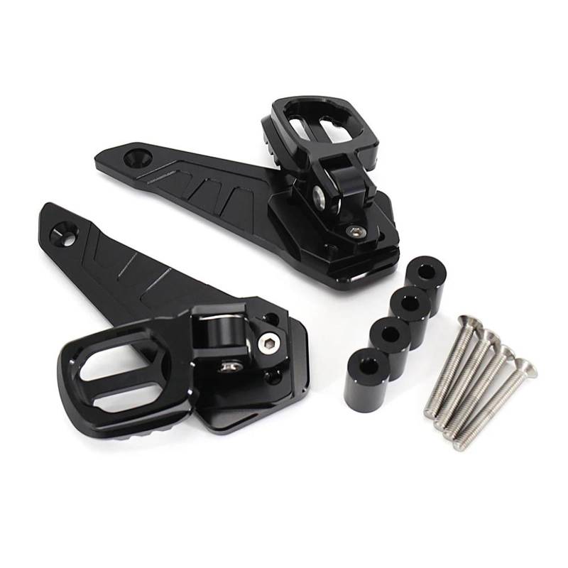 Fußstütze Fußrasten Pedal Für XADV 750 2021 2022 Motorrad Zubehör Klapp Hinten Fußrasten Fußstütze Pedal Passagier Motorrad Hinten Set(Black) von VRVMUMPDC