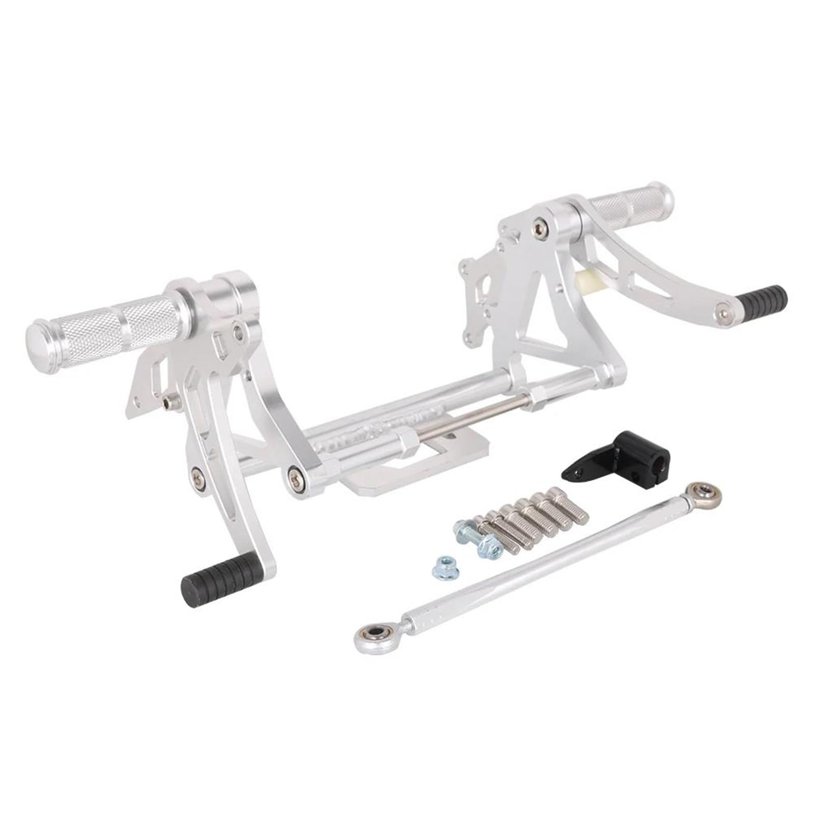 Fußstütze Fußrasten Pedal Für Z50 Z 50 Motorrad CNC Einstellbare Billet Fußrasten Pedale Rest Fußrasten Motorrad Hinten Set(Silver) von VRVMUMPDC