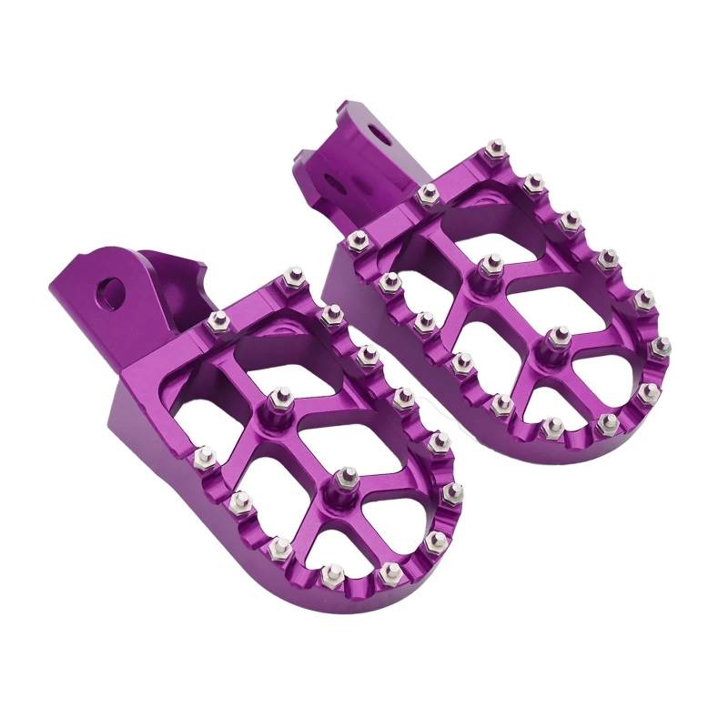 Fußstütze Fußrasten Pedal Motocross Universal Motorrad CNC Aluminium Fußrasten Halterung Pedal Fußrasten Für Sur Ron Sur-Ron Surron Light Bee X & S Elektrische Motorrad Hinten Set(Purple) von VRVMUMPDC