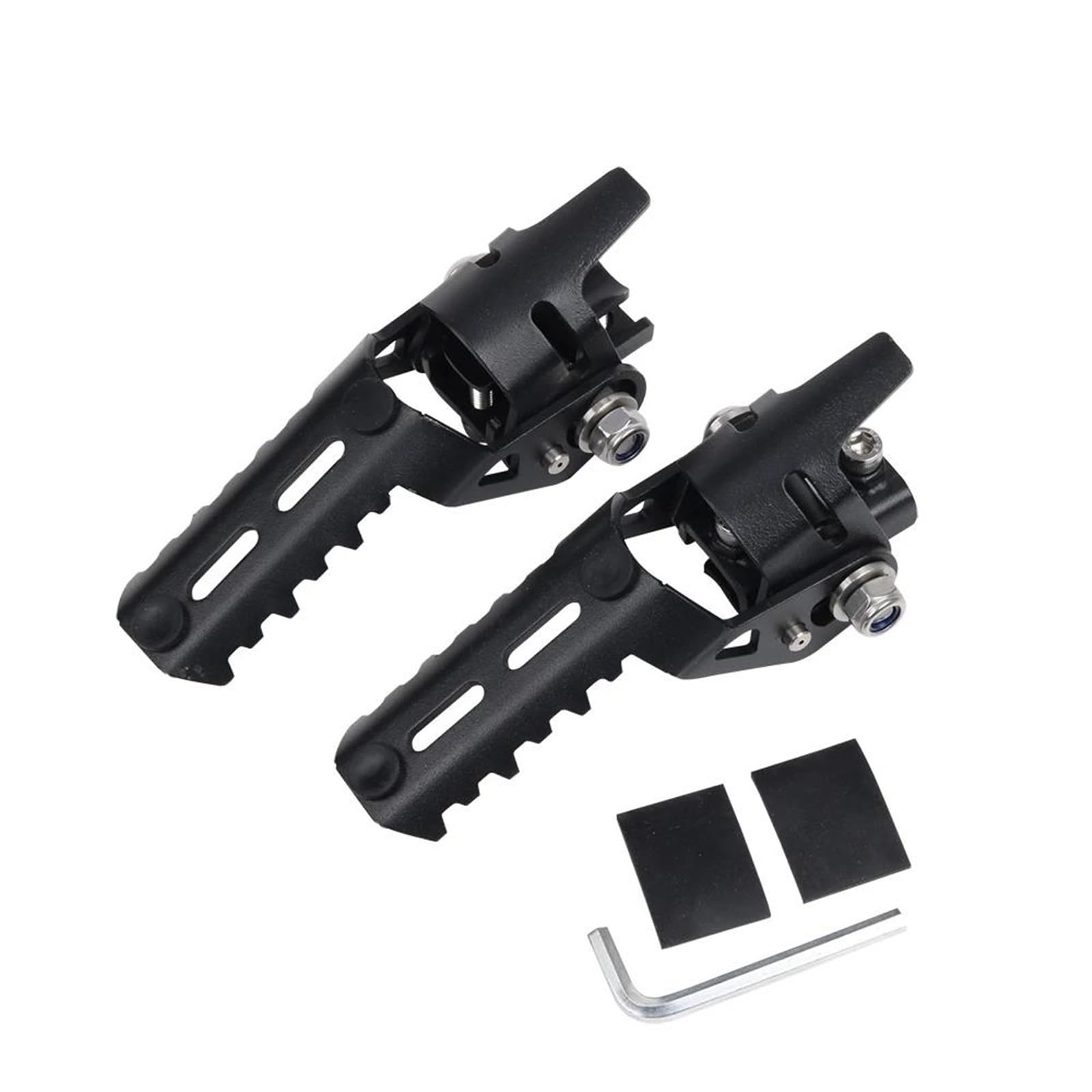 Fußstütze Fußrasten Pedal Motorradzubehör Autobahn Fußrasten Klappfußstützen Schellen Durchmesser 20-26mm Für Aprilia Tuareg 660 Tuareg660 Abenteuer Motorrad Hinten Set(Black) von VRVMUMPDC