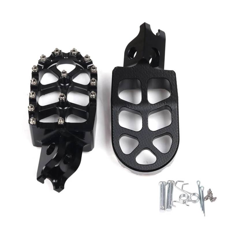 Fußstütze Fußrasten Pedal Motorradzubehör Fußstütze Fußrasten Fußrasten Pedale Platte Fußstützen Für CRF300L CRF300 Rally CRF 300L 250 Motorrad Hinten Set(Black) von VRVMUMPDC