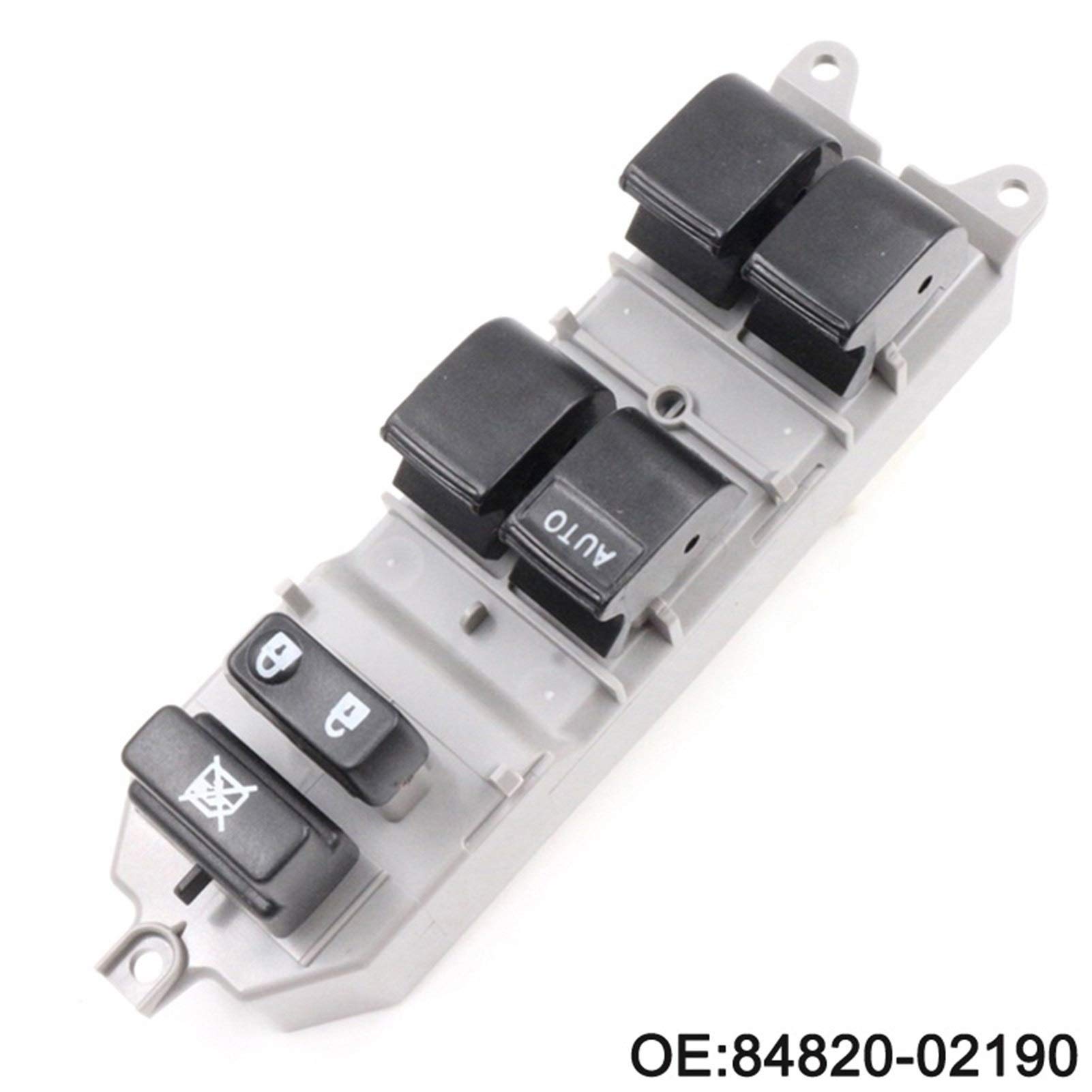 Elektrische Fensterheber 84.820-02.190 8482002190 Schalter for Fensterheber gepasst for Toyota Corolla Kompatibel mit Camry Yaris RAV 4 vorne Links Fensterheberschalter von VSAQWERTY