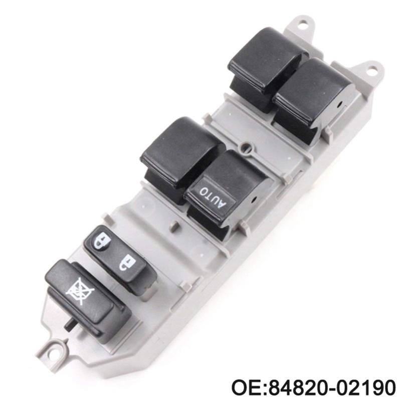 Elektrische Fensterheber 84.820-02.190 8482002190 Schalter for Fensterheber gepasst for Toyota Corolla Kompatibel mit Camry Yaris RAV 4 vorne Links Fensterheberschalter von VSAQWERTY