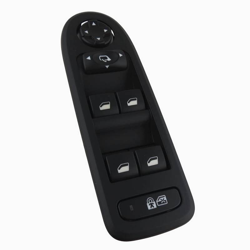 Elektrische Fensterheber Auto Master Power Window Switch Kompatibel mit Citroen C5 Kompatibel mit Peugeot 408 508 Fensterheberschalter(Black with Folding) von VSAQWERTY